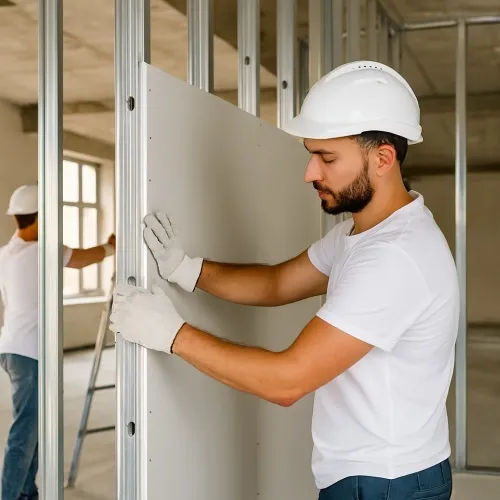 Imagem ilustrativa de Instalação drywall com isolamento térmico